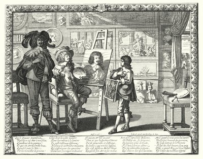 De edele schilder door Abraham (after) Bosse