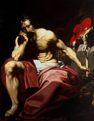 Sint Hiëronymus door Abraham (attr.to) Janssens