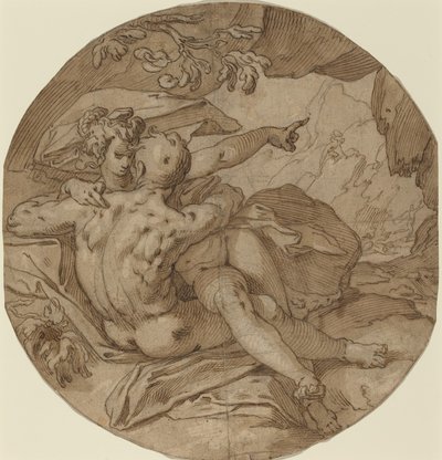 Acis en Galatea door Abraham Bloemaert
