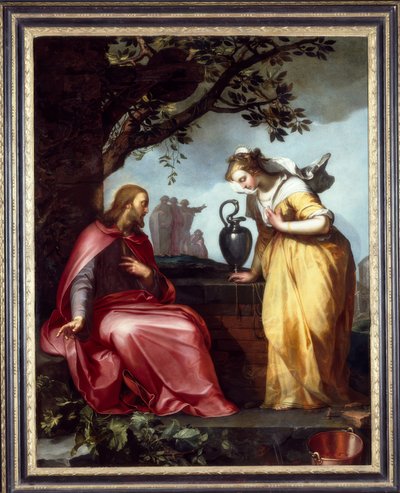 Christus en de Samaritaanse vrouw door Abraham Bloemaert
