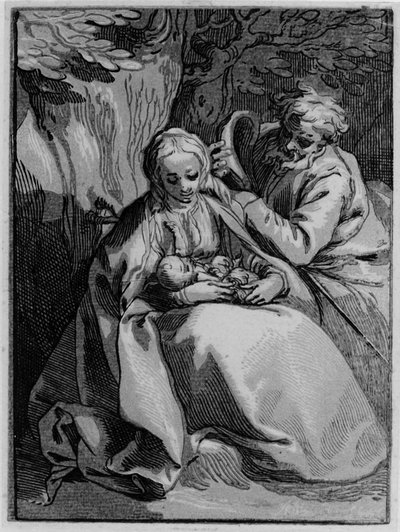 De Heilige Familie door Abraham Bloemaert