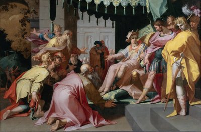 Jozef en zijn broers, 1595-1600 door Abraham Bloemaert