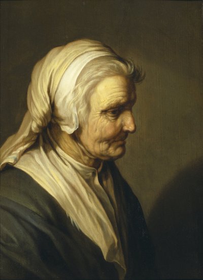Oude vrouw door Abraham Bloemaert