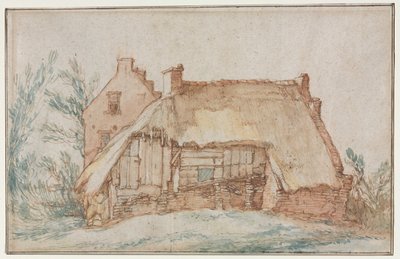 Boerenhuisje recto, ca. 1600 door Abraham Bloemaert