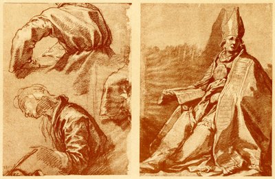 De vier evangelisten en St. Ambrosius door Abraham Bloemaert