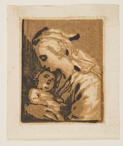 De Madonna met kind door Abraham Bloemaert
