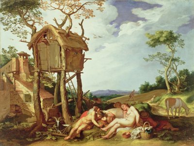De gelijkenis van het onkruid en de tarwe door Abraham Bloemaert