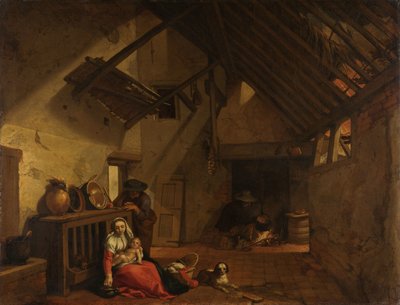 De rust op de vlucht naar Egypte door Abraham Bloemaert