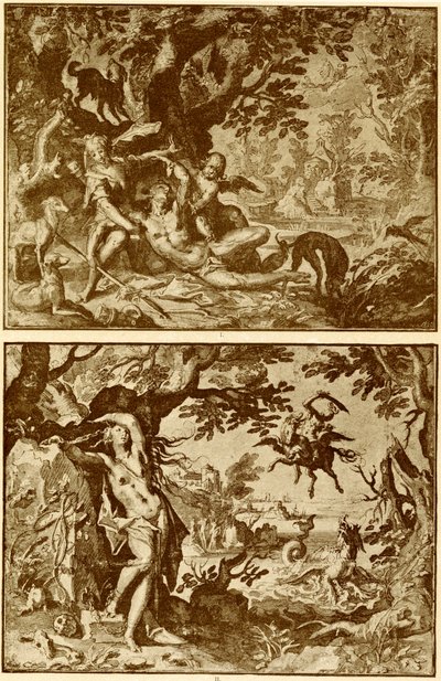 Venus en Adonis door Abraham Bloemaert