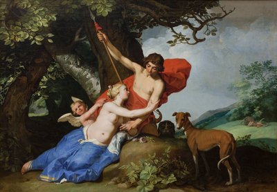 Venus en Adonis door Abraham Bloemaert
