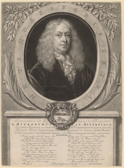 Hieronymus van Beverningk door Abraham Blooteling after Nicolaes Maes