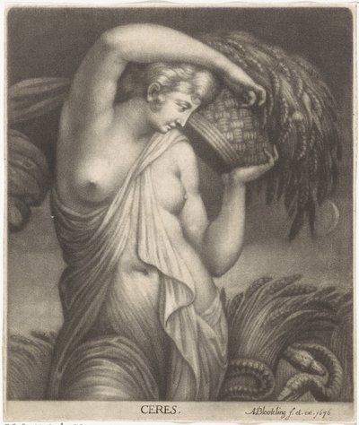Ceres in een korenveld door Abraham Bloteling