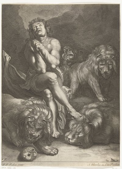 Daniël in de leeuwenkuil door Abraham Bloteling
