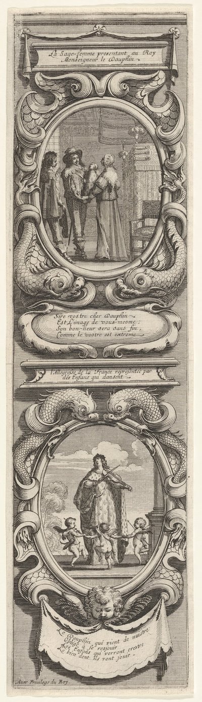 Allegorieën ter ere van de geboorte van de Dauphin door Abraham Bosse