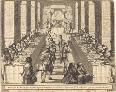 Banket Gegeven door de Koning aan de Nieuwe Ridders door Abraham Bosse