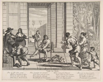 Kleding bedelaars, 1635 door Abraham Bosse