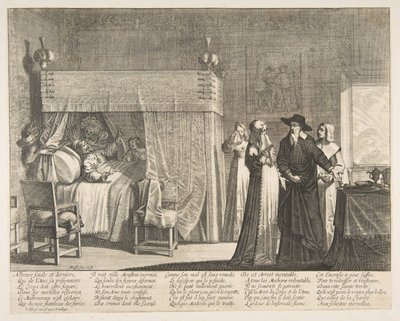 Dood van de rijke man La Mort du mauvais riche door Abraham Bosse
