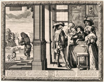 Vertrek van de Verloren Zoon (gravure) door Abraham Bosse