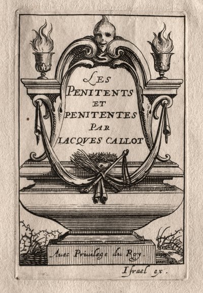 Les Pénitents: Frontispice door Abraham Bosse
