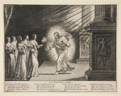 De wijze maagden: De dwaze maagden (6 van 7 prenten in de serie) door Abraham Bosse