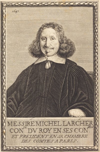 Michel Larcher door Abraham Bosse
