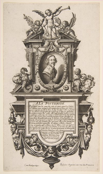 Portret van Jacques Callot door Abraham Bosse