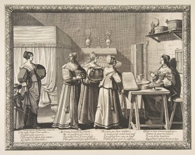 Geschenken Aangeboden aan de Bruid door Abraham Bosse