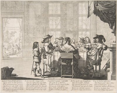 Het banket van de rijke man, midden tot laat 17e eeuw door Abraham Bosse