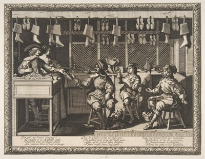 De schoenmaker (Le Savetier) door Abraham Bosse