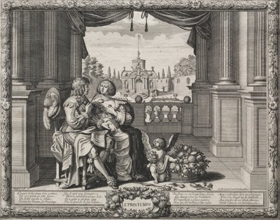 De Vier Seizoenen: Lente, 1635 door Abraham Bosse