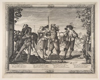 De Hotpot Geleverd aan de Pasgetrouwden, of Het Lawaai, ca. 1633 door Abraham Bosse