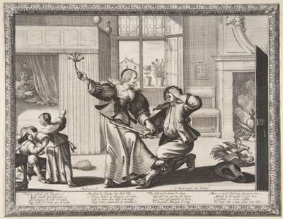De echtgenoot-slag, ca. 1633 door Abraham Bosse