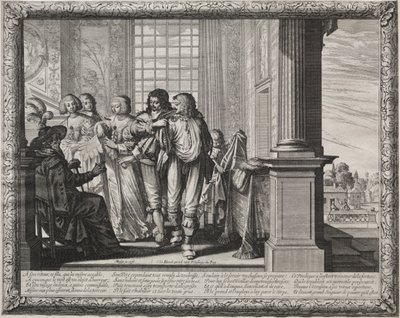 De verloren zoon: Kleden voor het feest door Abraham Bosse
