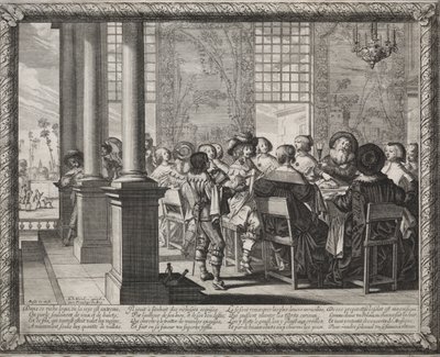De Verloren Zoon: Het Feest ter Ere van de Terugkeer van de Verloren Zoon door Abraham Bosse