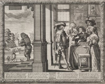 De Verloren Zoon: De Verloren Zoon Neemt Afscheid van Zijn Ouders door Abraham Bosse