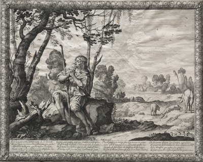 De Verloren Zoon: De Verloren Zoon die de Varkens Hoedt door Abraham Bosse