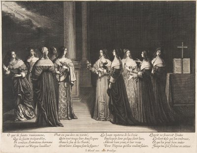 De wijze maagden weigeren olie aan de dwaze maagden door Abraham Bosse