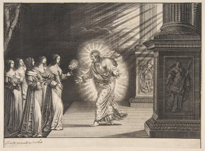 De wijze maagden voor Christus door Abraham Bosse