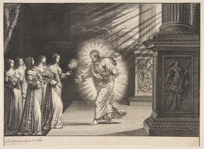 De wijze maagden voor Christus door Abraham Bosse