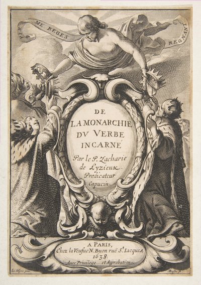 Titelpagina: De la Monarchie du Verbe incarné door Abraham Bosse