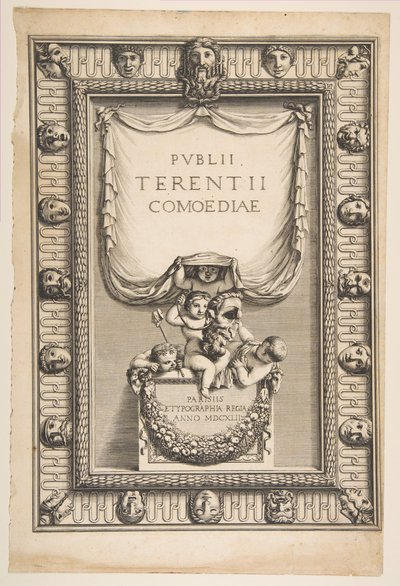 Titelpagina: Komedies van Terence Publii Terentii Comoediae door Abraham Bosse