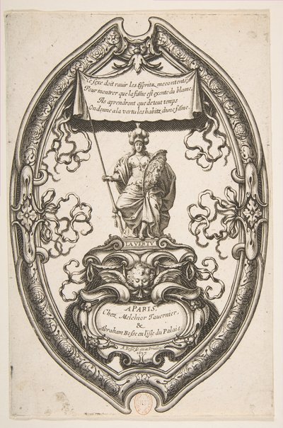 Deugd: Athena, 1637 door Abraham Bosse
