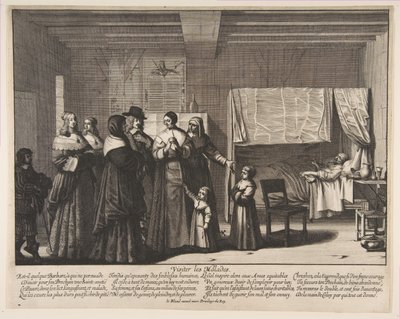 Ziekenbezoek door Abraham Bosse