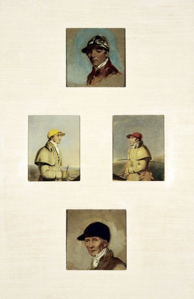 Studies van jockeys door Abraham Cooper