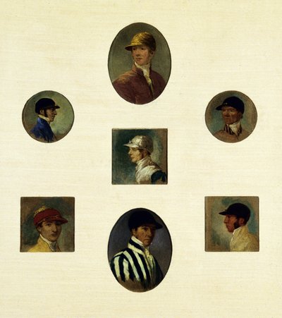 Studies van jockeys, ca. 1830 door Abraham Cooper