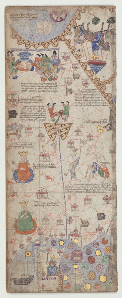 Catalaanse atlas, blad 11 door Abraham Cresques