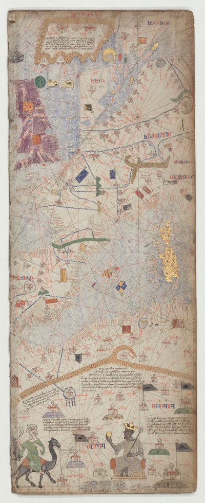 Catalaanse Atlas, Blad 6, 1375 door Abraham Cresques