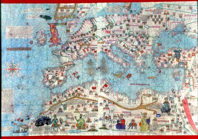 Catalaanse Atlas,1375 (kaart) door Abraham & Cresques Jehuda (1360-1410) Cresques