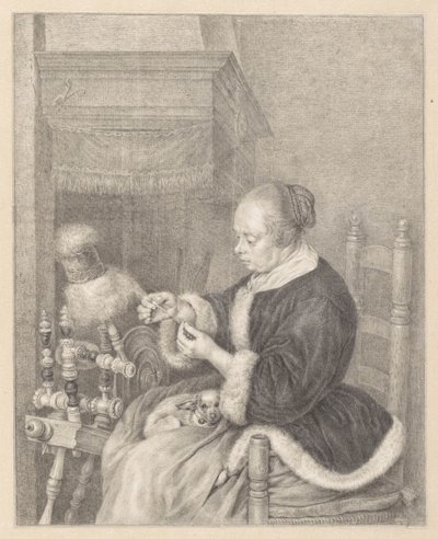 De Spinster door Abraham Delfos