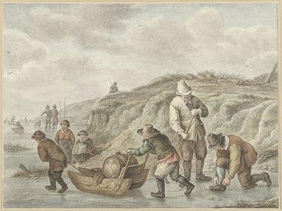 IJsvermaak door Abraham Delfos